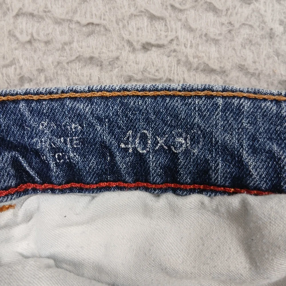 Tommy Jeans Men's 40x30 Light Wash Denim Jeans Classic Straight Fit Vintage Look